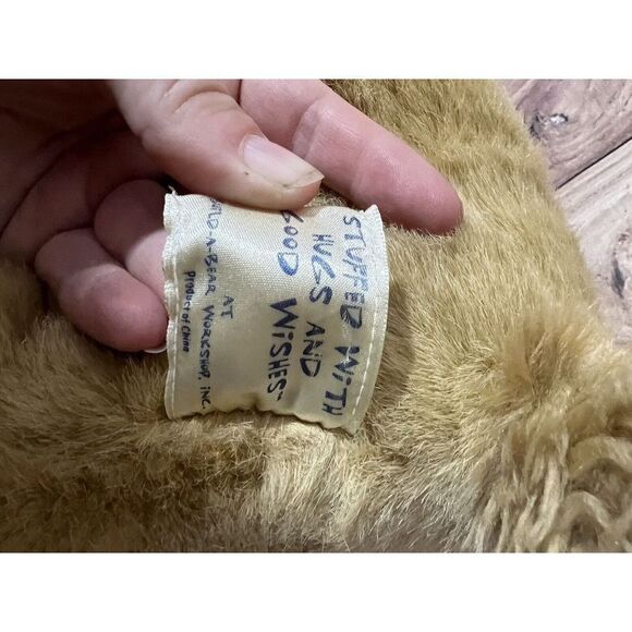 Early Build a Bear Golden Tan Yellow Lab Puppy Plush Stuffed Dog Labrador Heavy - Picture 7 of 9